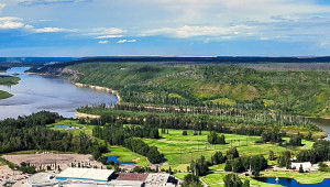 Downtown Fort McMurray and Mac Island