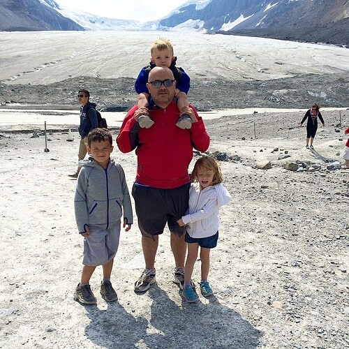 Icefield with the kids.
