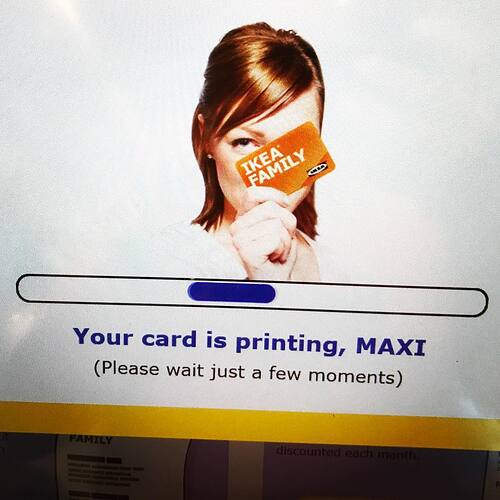 Everyone has to get their own IKEA card.