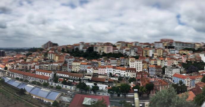Coimbra panoramic. If you take a bunch of photos, Google Photos will stitch them together for you. This photo is an example.