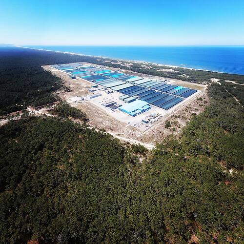 Aquaculture plant near Praia de Mira, Portugal ??