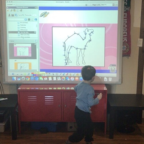 When you are too short to use the interactive board.