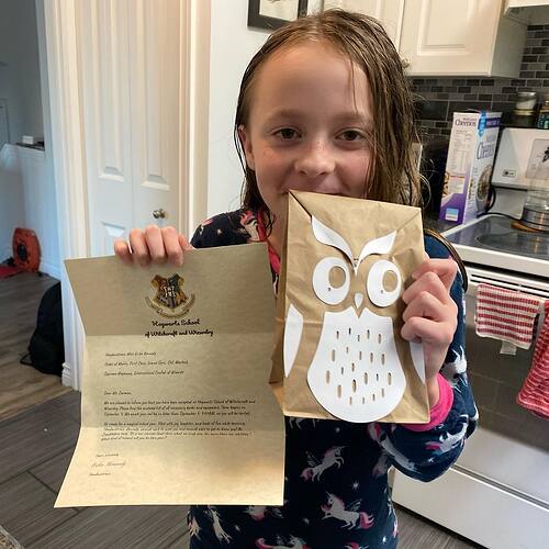 Carmenâ€™s owl delivered this today.  School tomorrow!