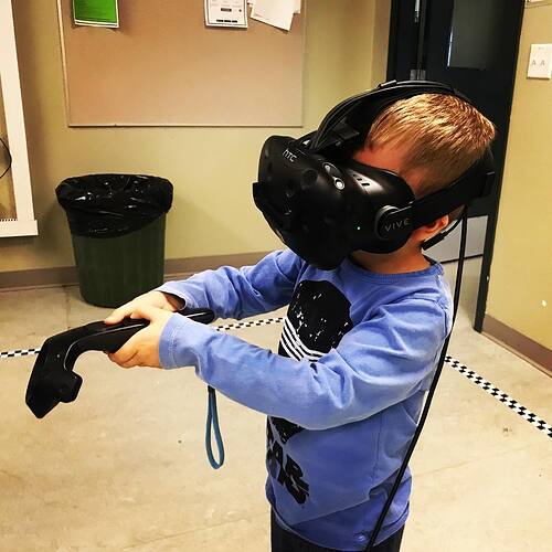 Maxi in VR. Can we get one of these at home, Dad?