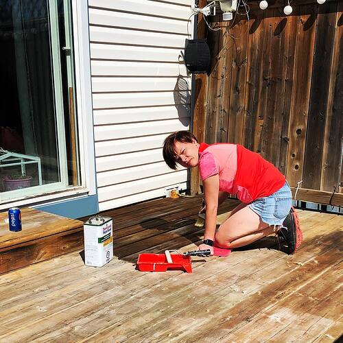 Marry a woman from Newfoundland.  She will already know how to stain the deck.