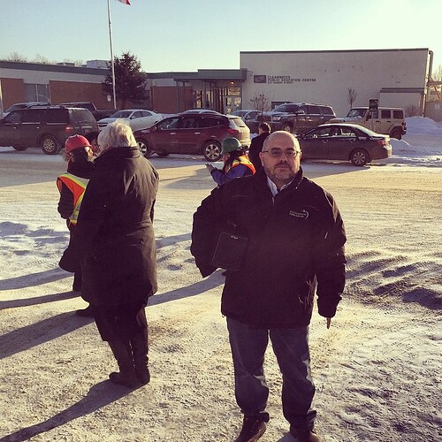 Fire drill @fmpsd District Office. Save the Drobo!