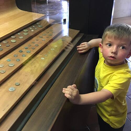Maxi trying to figure out how to get his hands on these 2000-year-old coins.