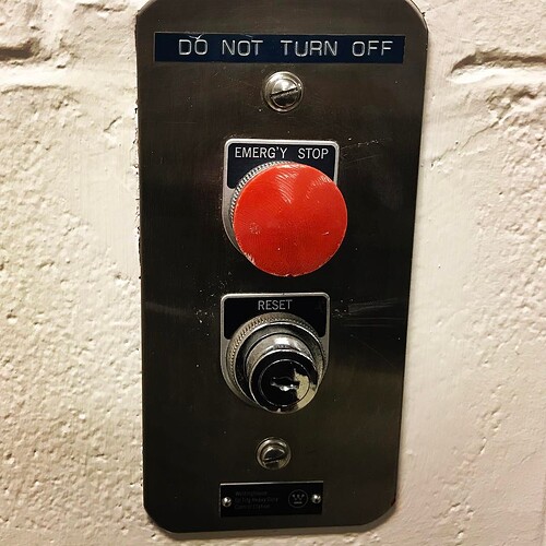 It takes a lot of willpower to walk by this and not press that big red button.