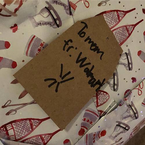 My kids don’t quite grasp the concept of Christmas gift labels.