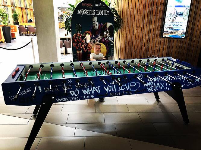 The biggest Foosball table I’ve ever seen.