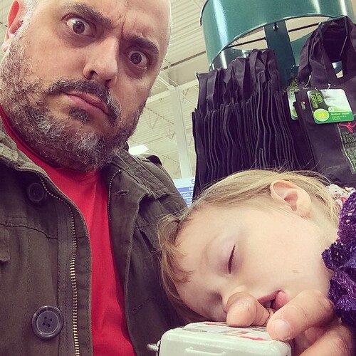 Grocery shopping nap.