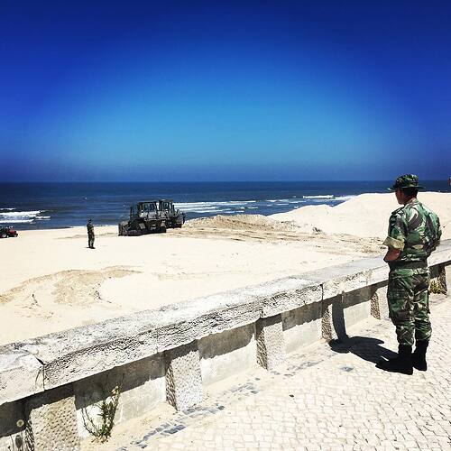 Portuguese army engineers helping prepare Praia de Mira for summer!