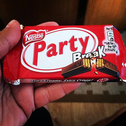 Also, Portuguese Kit-Kat is called “Party Break”