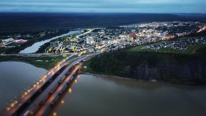 Downtown Fort McMurray, as seen from Thickwood.  #mavicmini photo #ymm